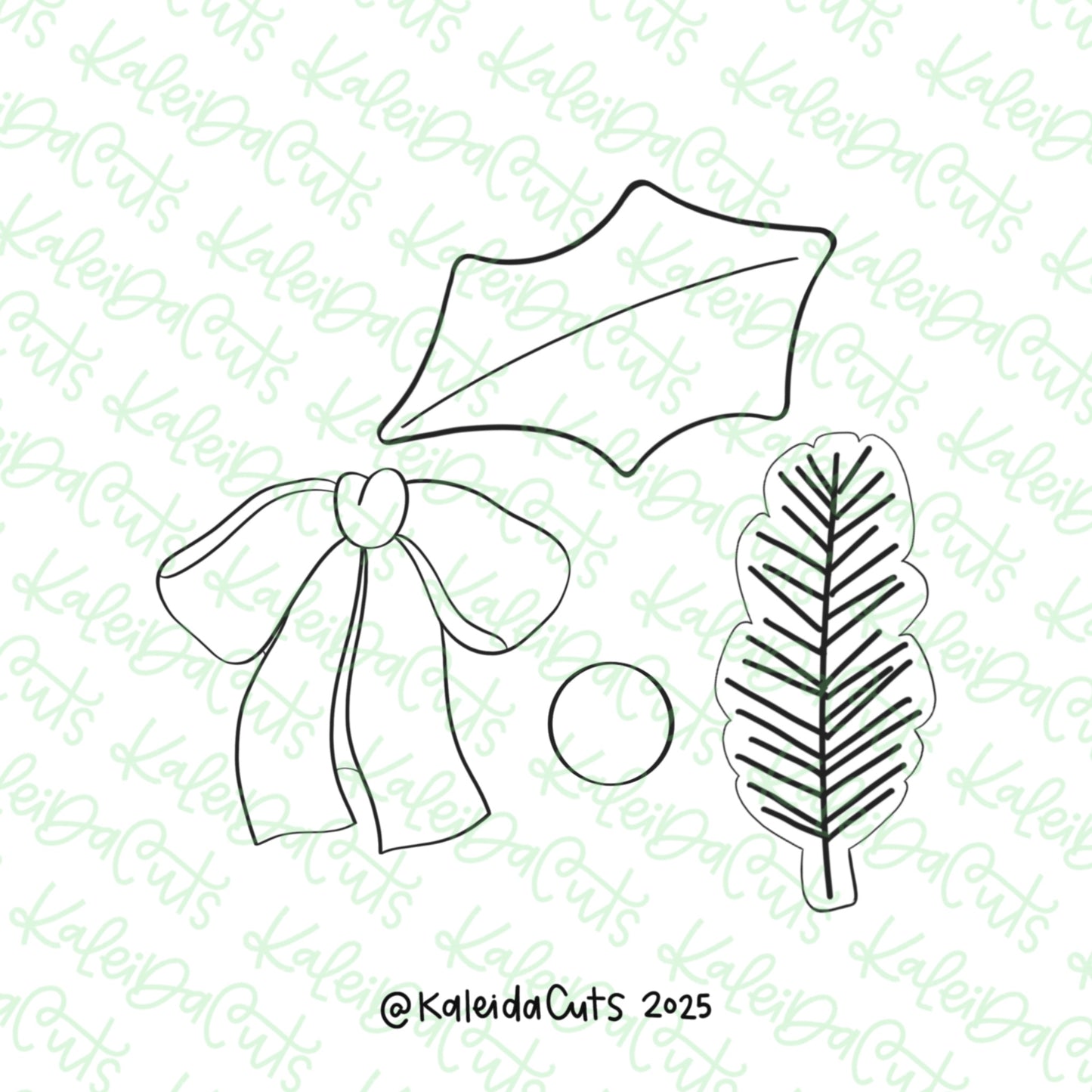 Wreath Platter Cookie Cutters Set of 4