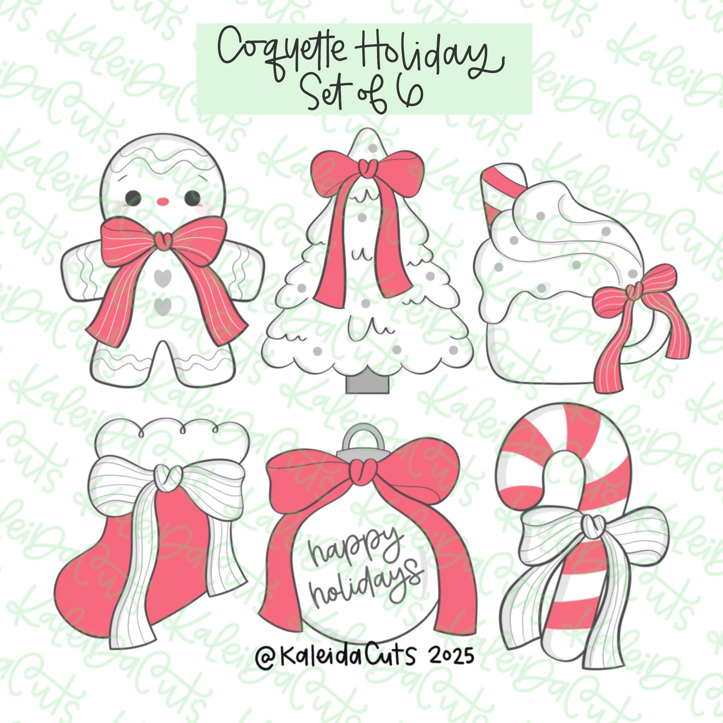 Coquette Holiday Cookie Cutter Set of 6