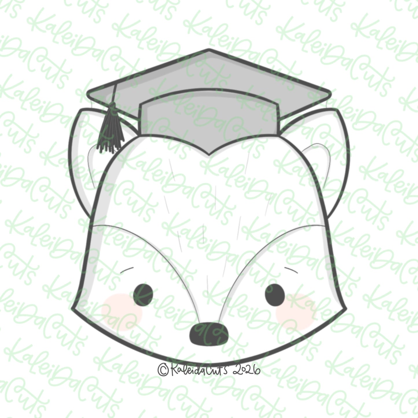 Grad Fox Cookie Cutter