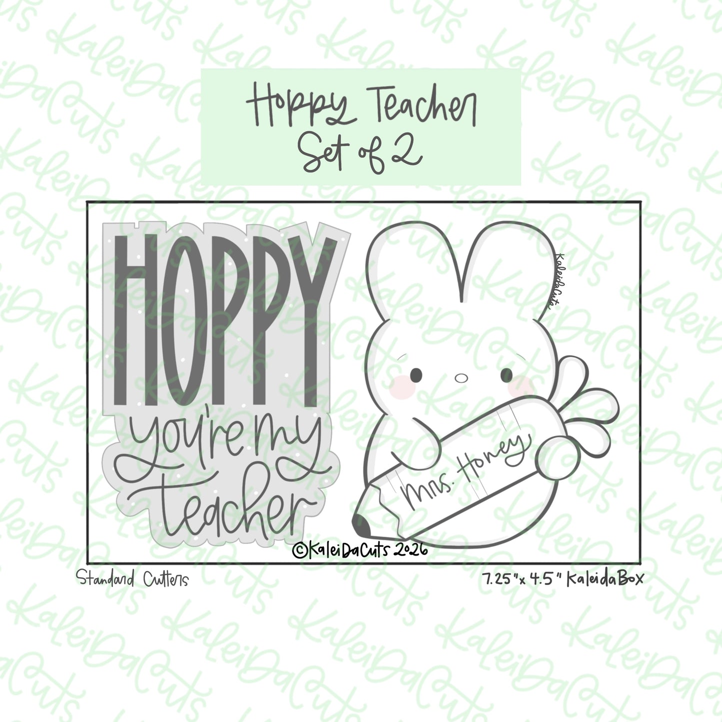 Hoppy Teacher Cookie Cutters Set of 2
