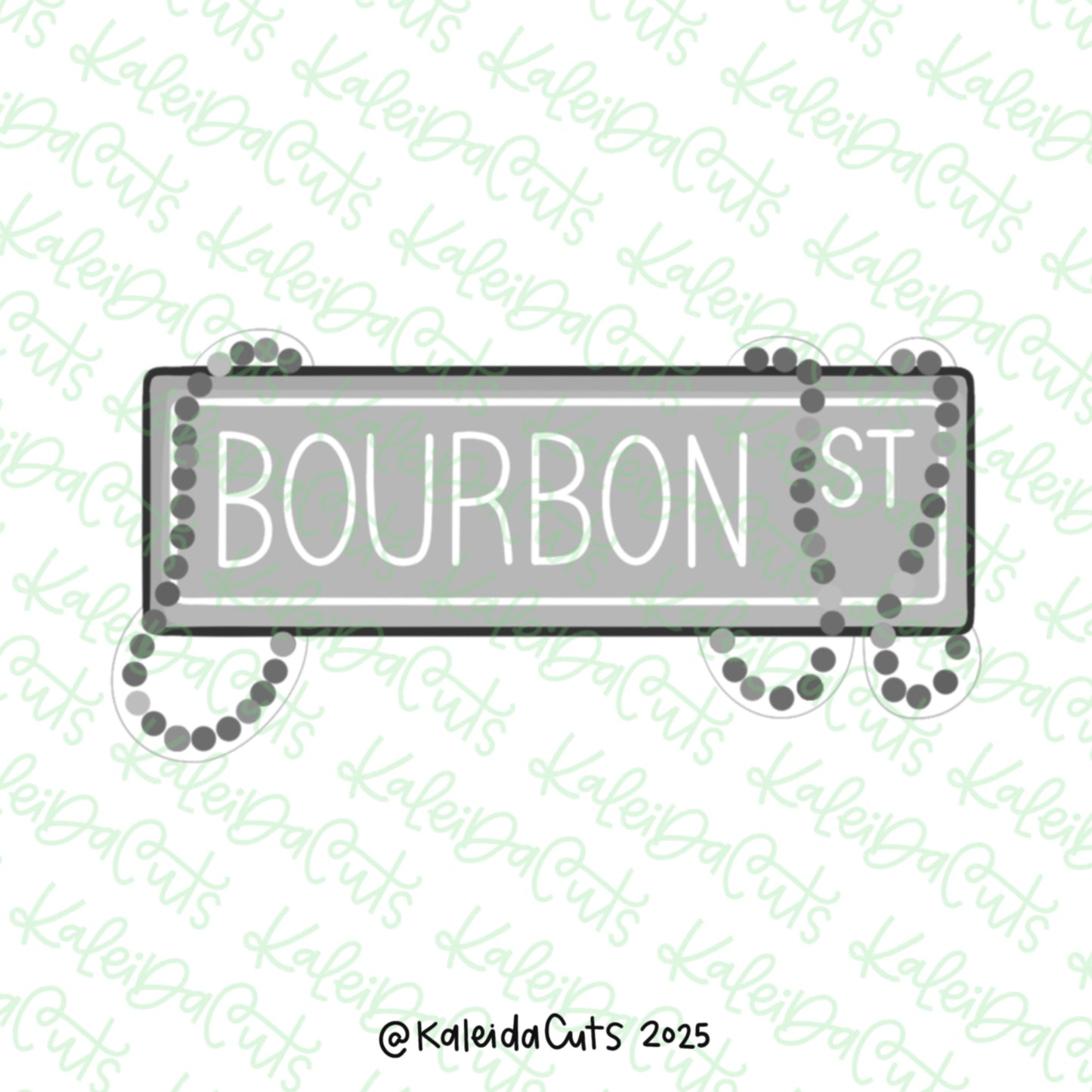 Bourbon Street Sign Cookie Cutter