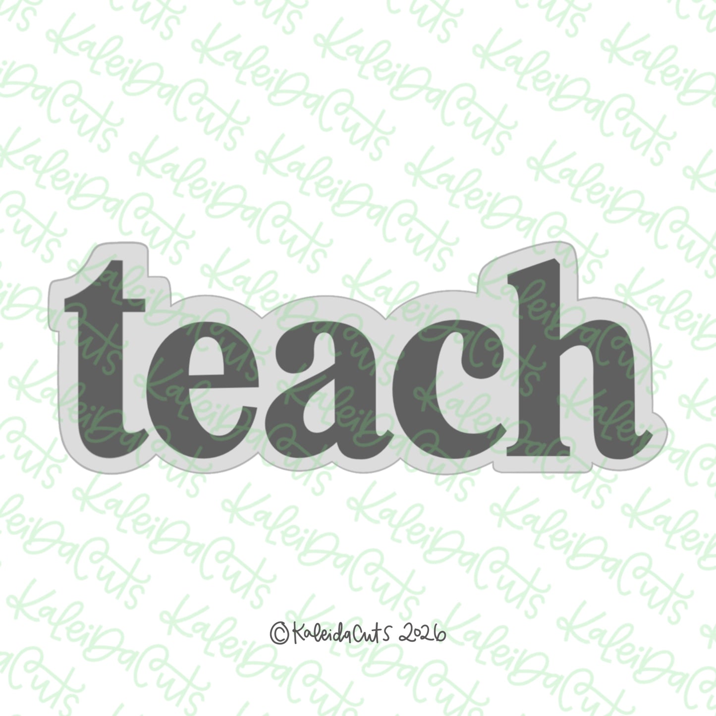 Skinny Teach Plaque Cookie Cutter