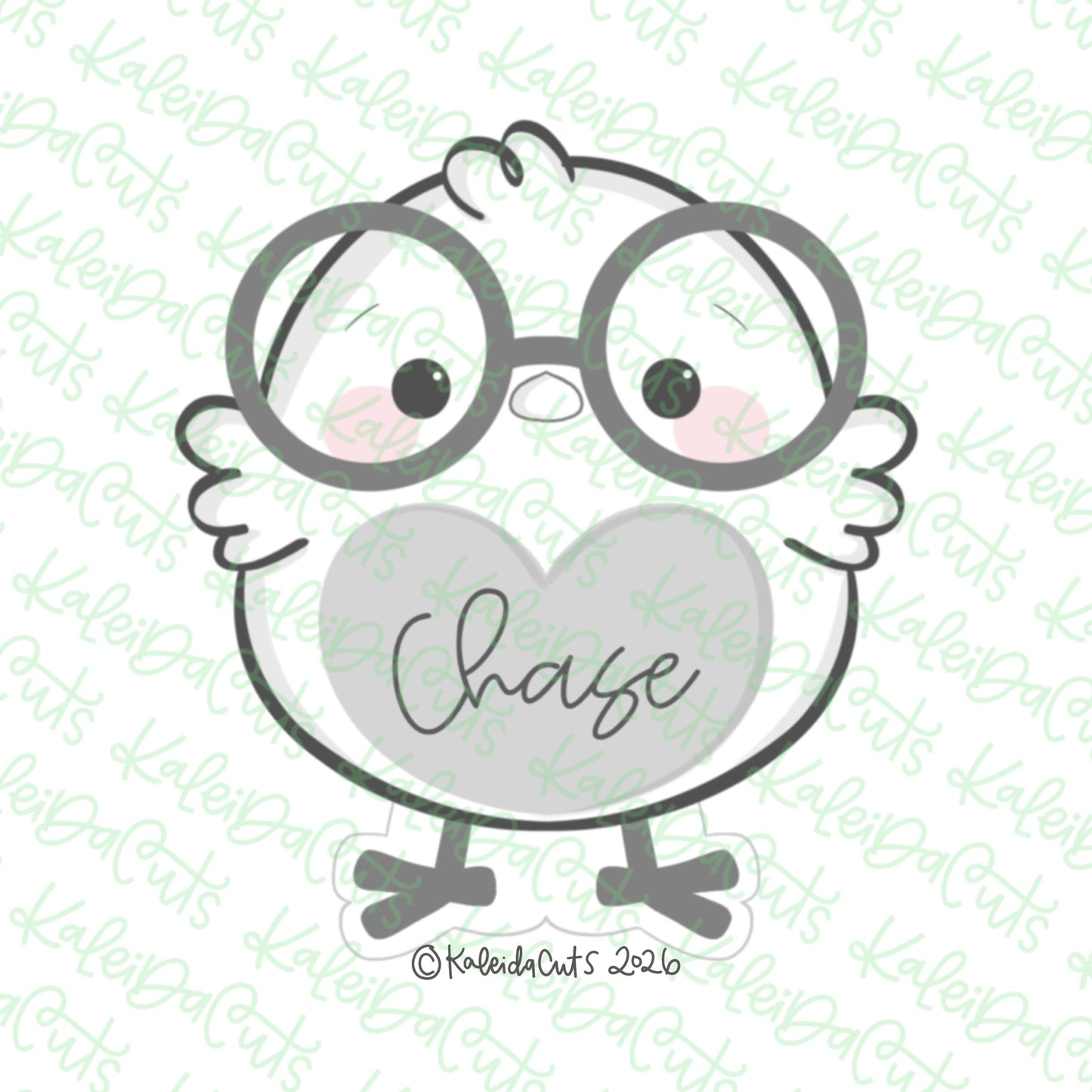 Cute Nerdy Chick Cookie Cutter