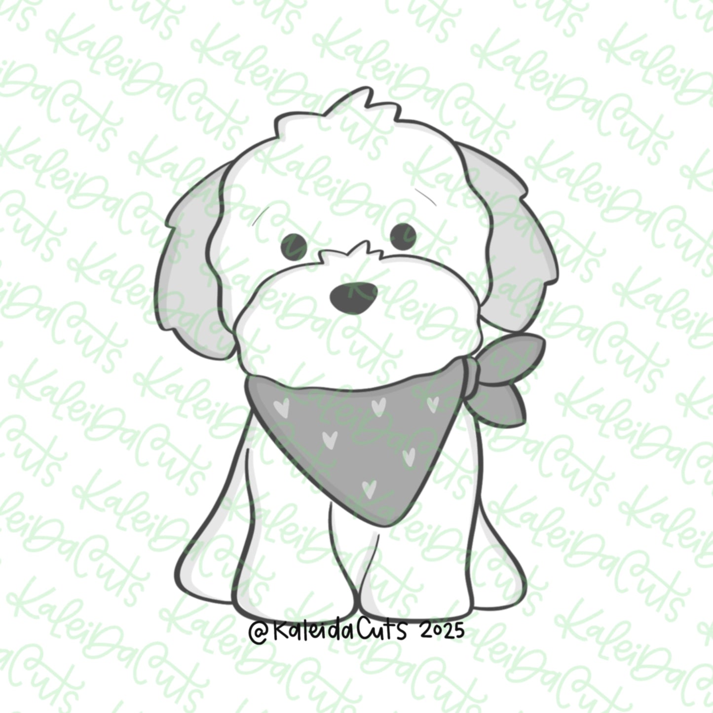 Scruffy Pup Bandana Cookie Cutter