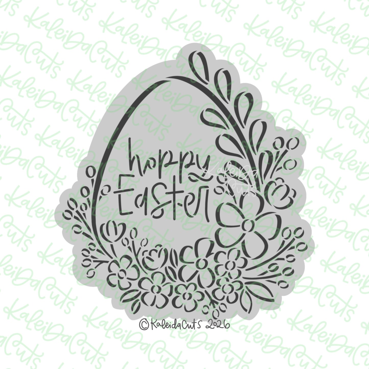 PYO Floral Easter Egg Cookie Cutter