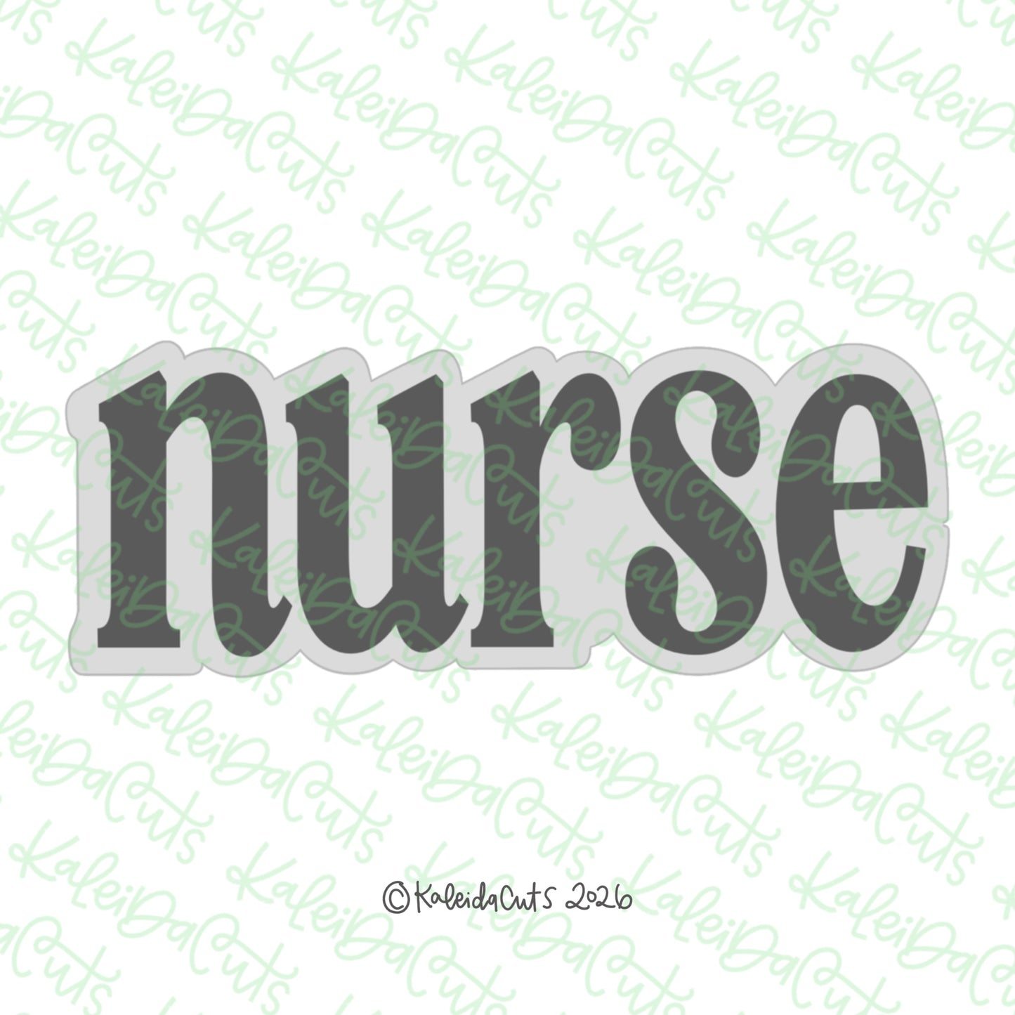 Skinny Nurse Plaque Cookie Cutter