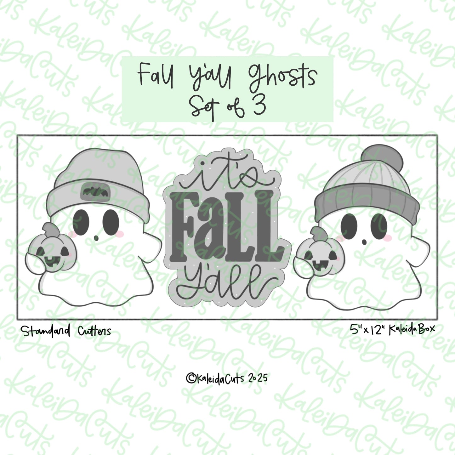 Fall Y'all Ghosts Cookie Cutter Set of 3