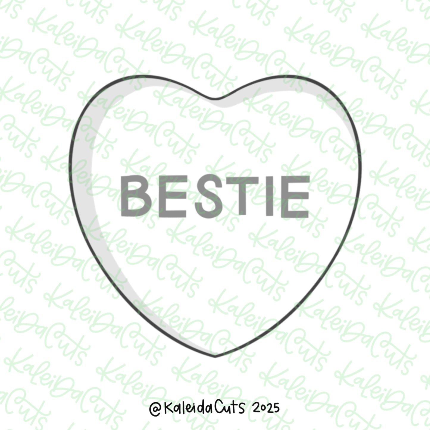 Simple Conversation Heart Cookie Cutter