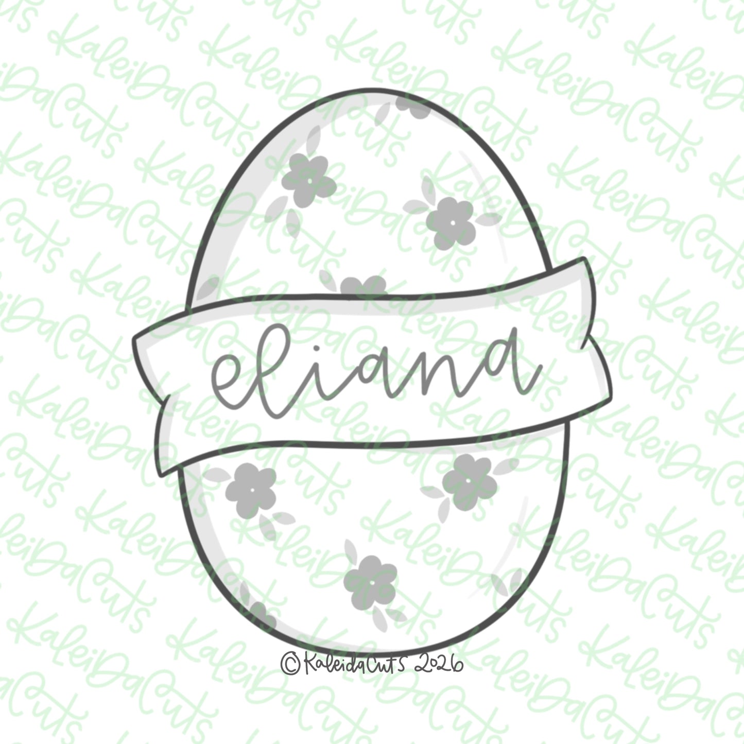 2026 Egg Banner Cookie Cutter