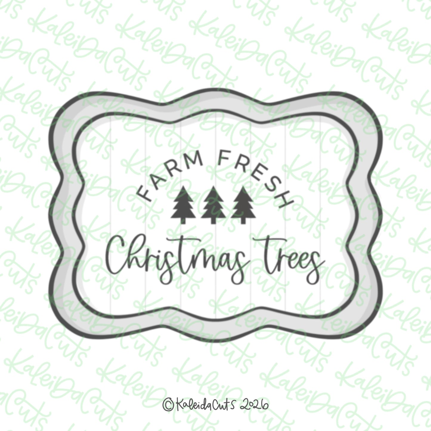 Tree Farm Sign Cookie Cutter
