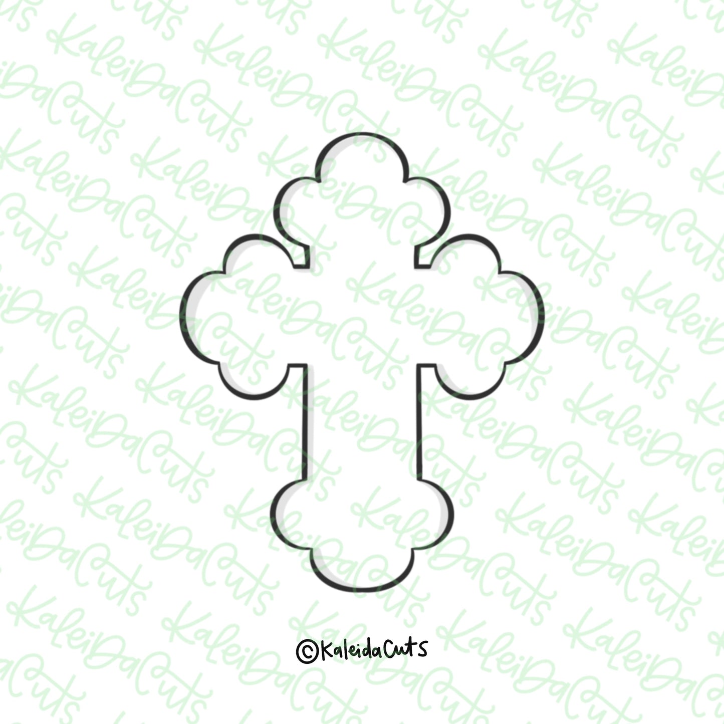 Ornate Cross 2 Cookie Cutter
