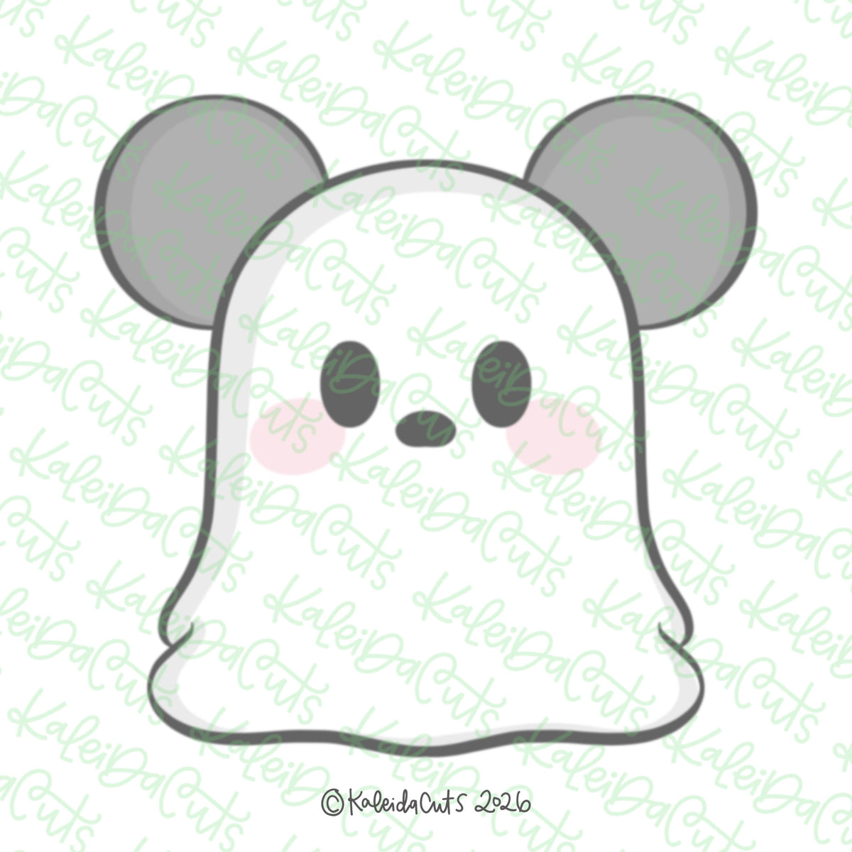 Chunky Mouse Ghost Cookie Cutter