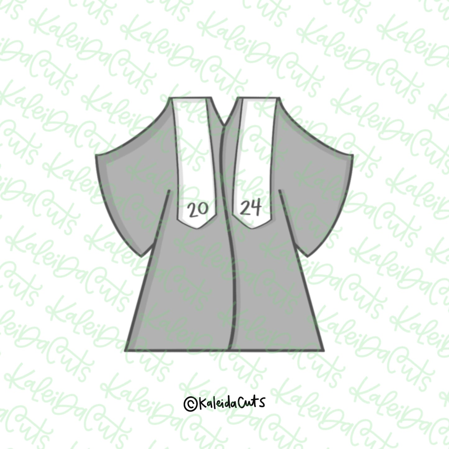 Square Grad Gown Cookie Cutter