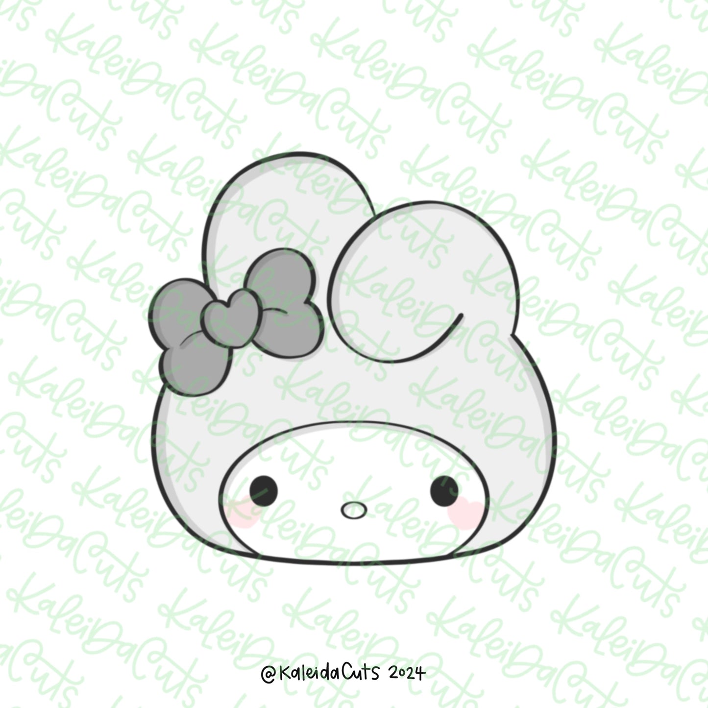 Girly Bunny Face Cookie Cutter