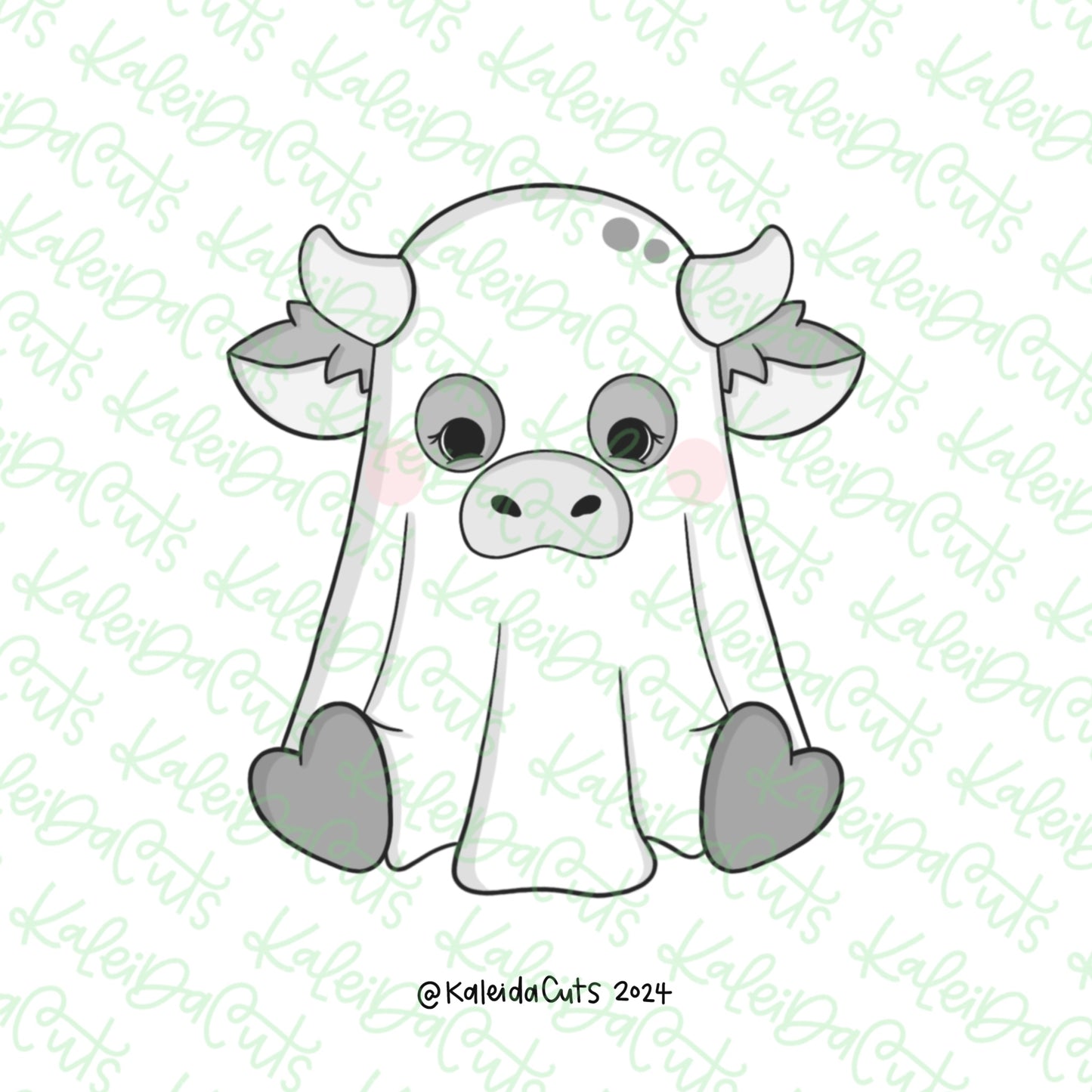 Highland Cow Ghost Cookie Cutter