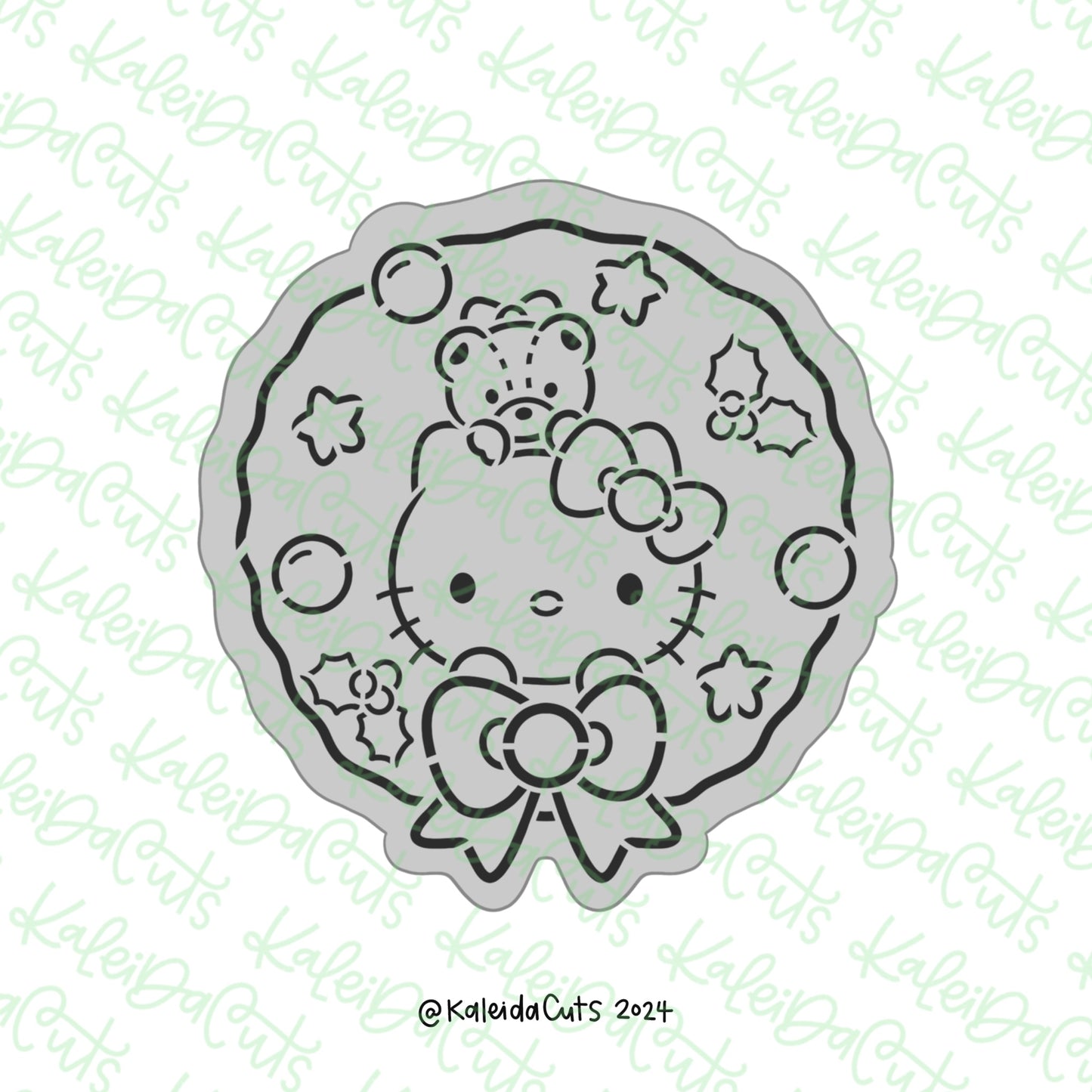PYO Kitty Wreath Cookie Cutter