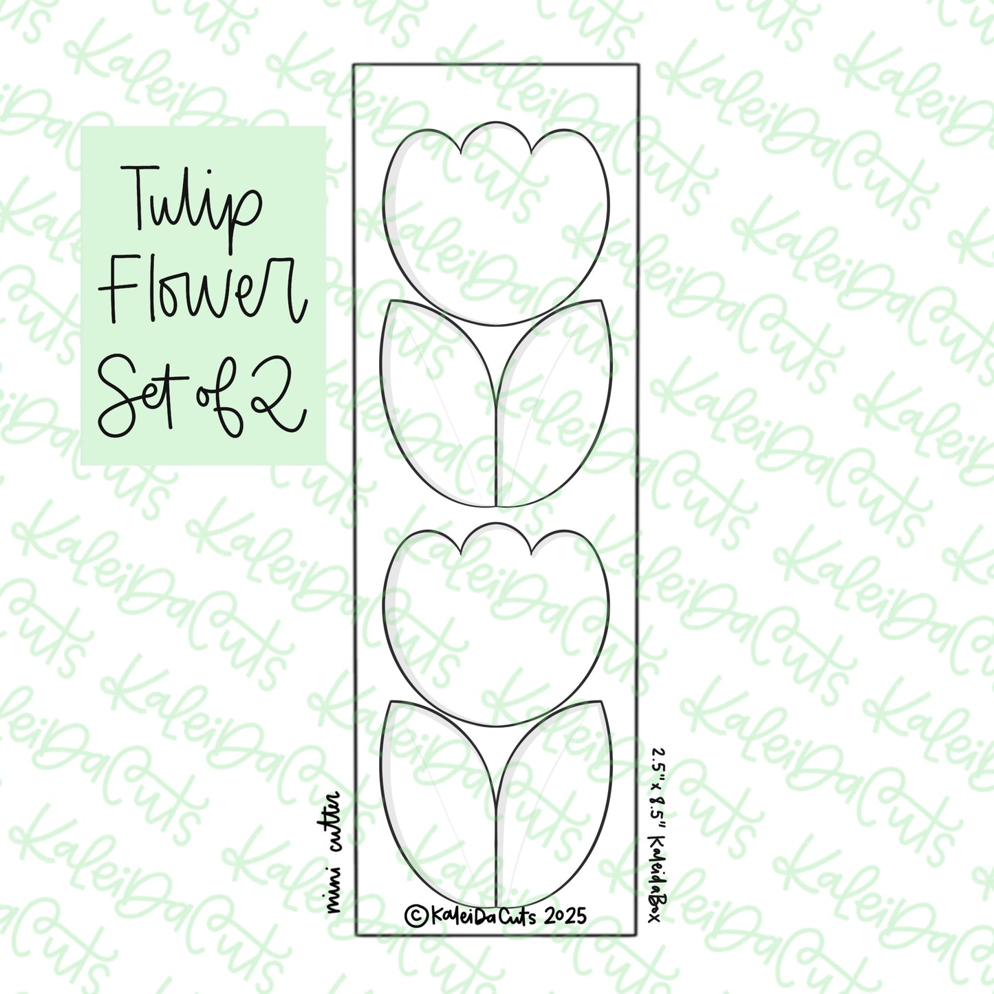 Tulip Flower Cookie Cutter Set of 2