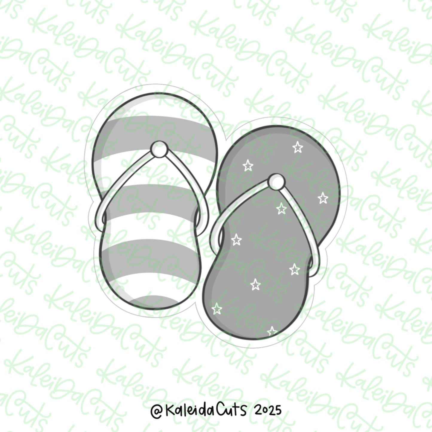 Patriotic Flipflops Cookie Cutter