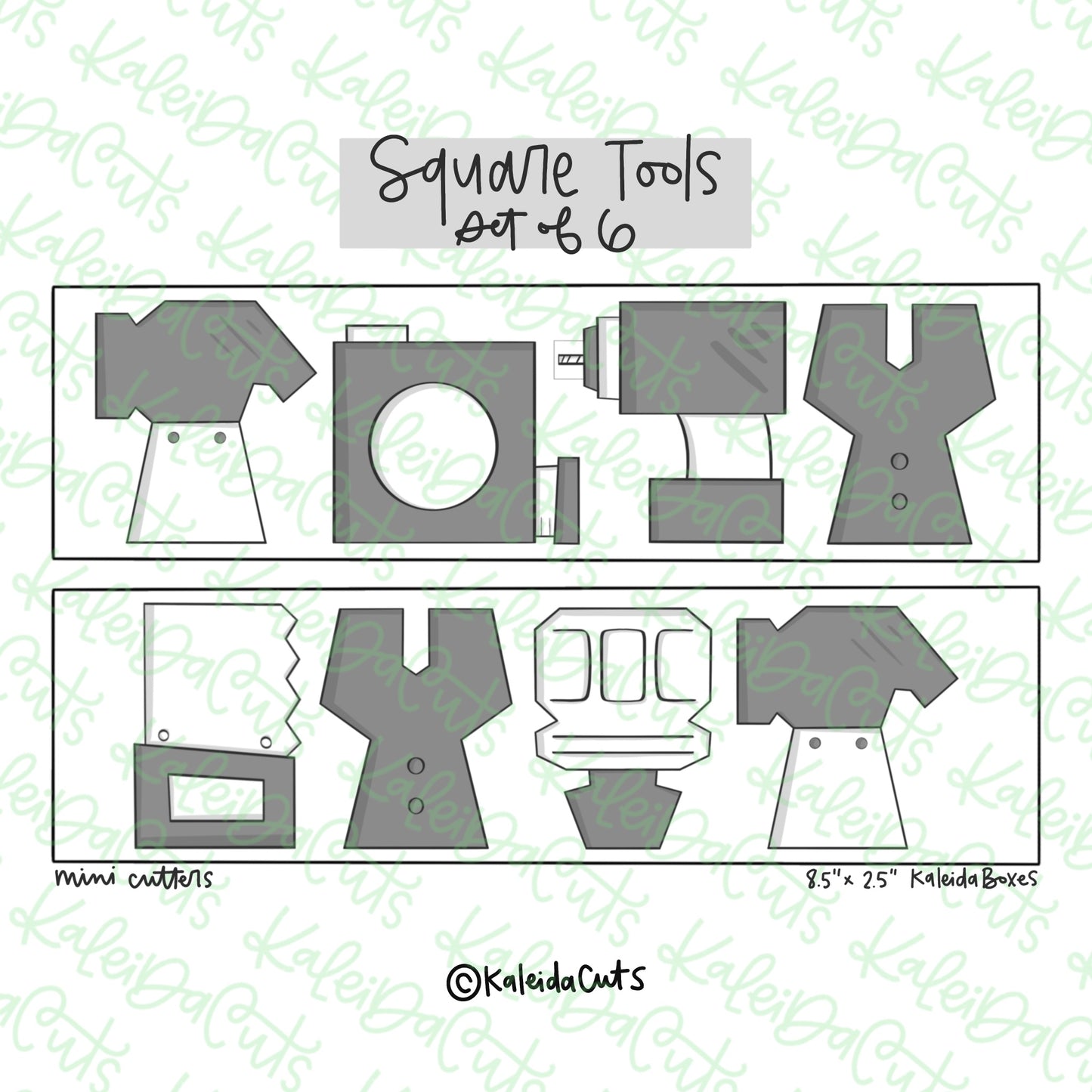 Square Tools Cookie Cutter Set of 6