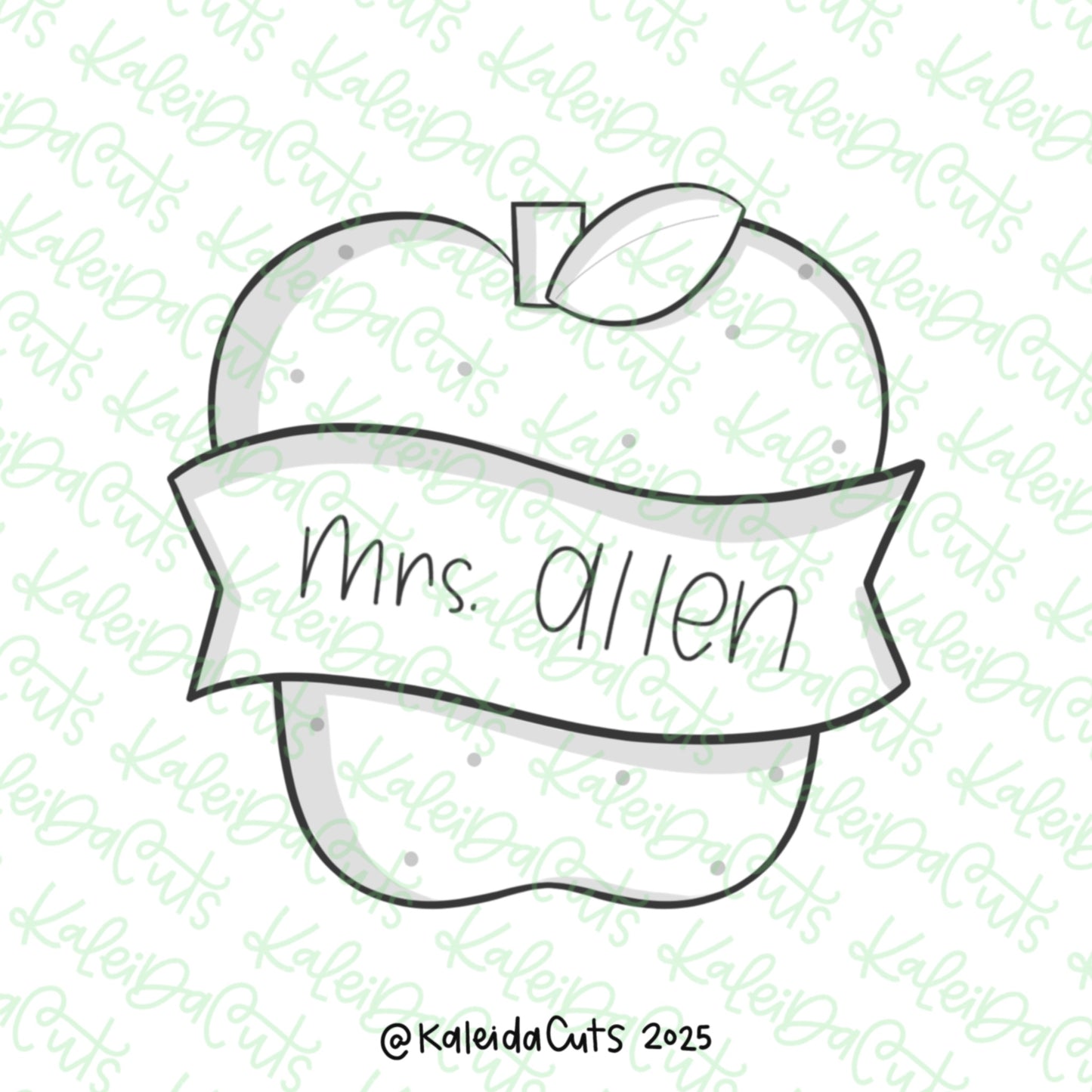 Apple Banner Cookie Cutter