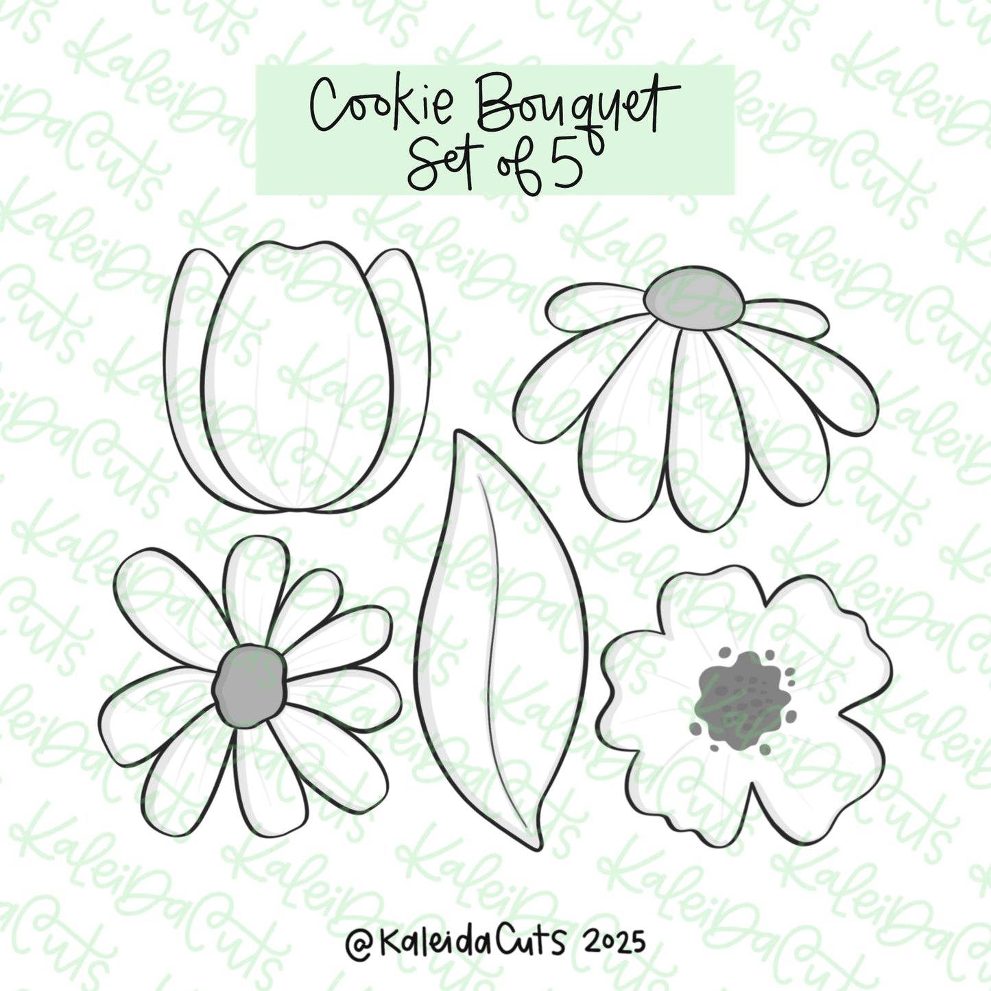 Cookie Bouquet Cookie Cutter Set of 5