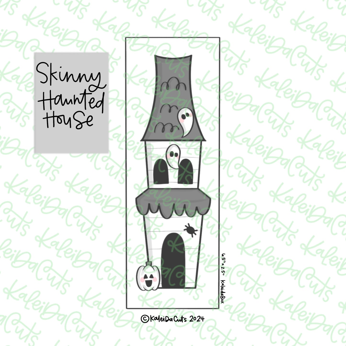 Skinny Haunted House Cookie Cutter