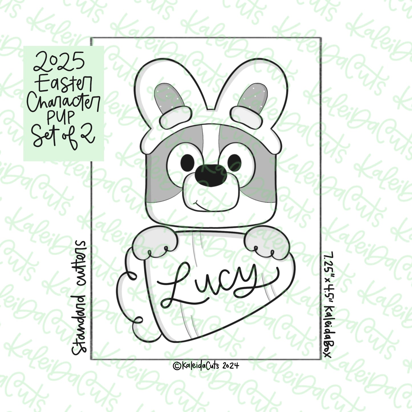2025 Easter Character Pup Cookie Cutter Set of 2