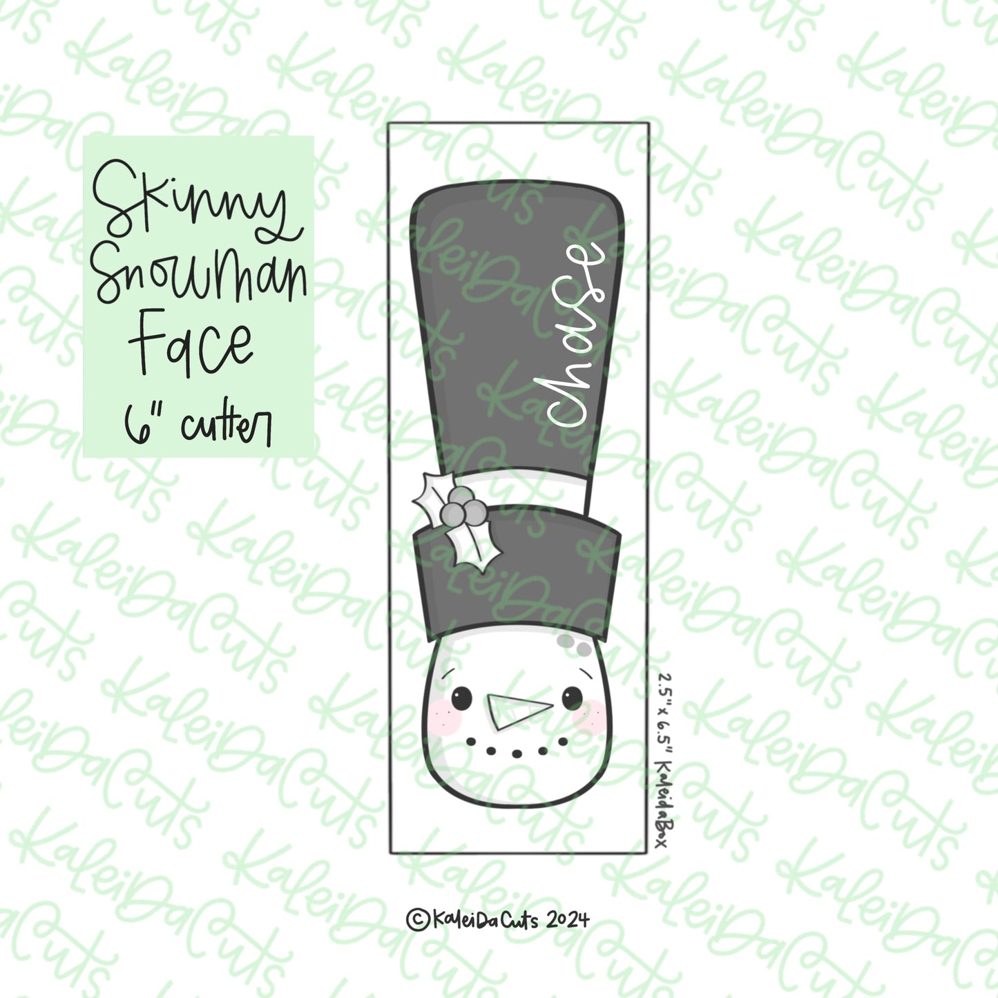 Skinny Snowman Face Cookie Cutter