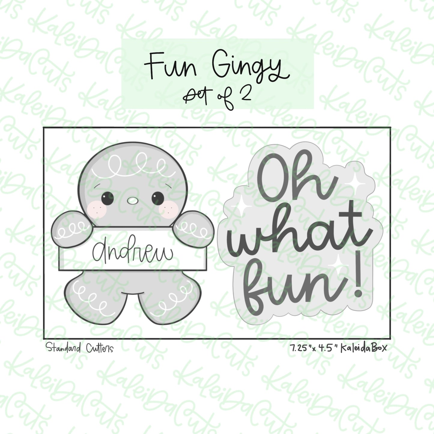 Fun Gingerbread Man Cookie Cutter Set of 2