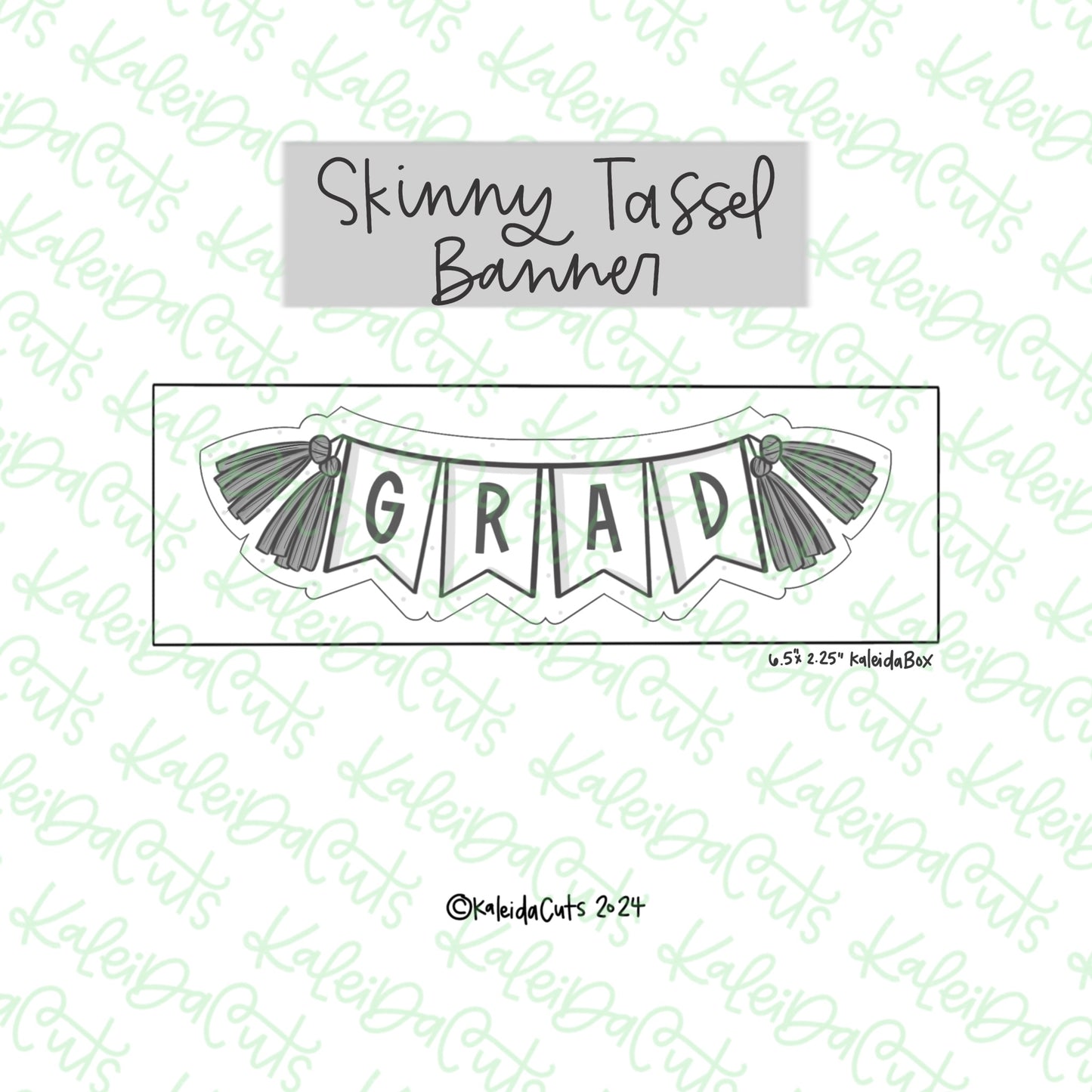 Skinny Tassel Banner Cookie Cutter