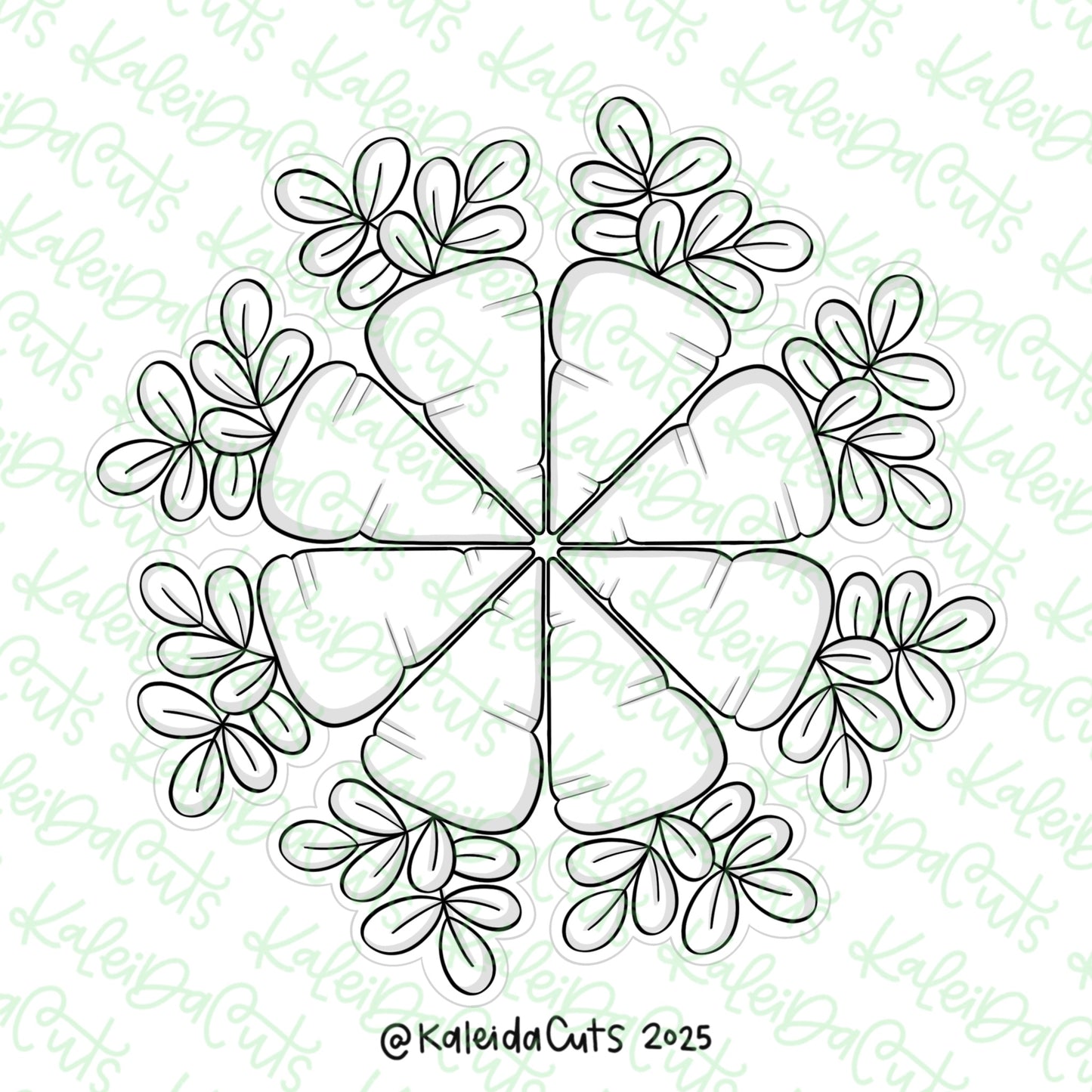 Floral Carrot Platter Cookie Cutter