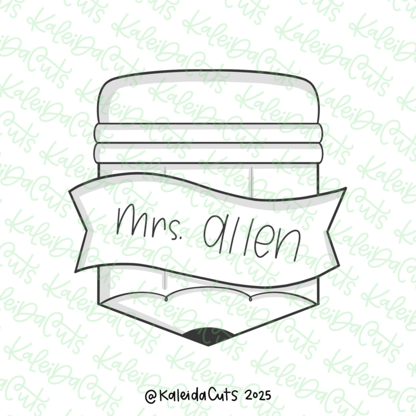 Pencil Banner 2025 Cookie Cutter