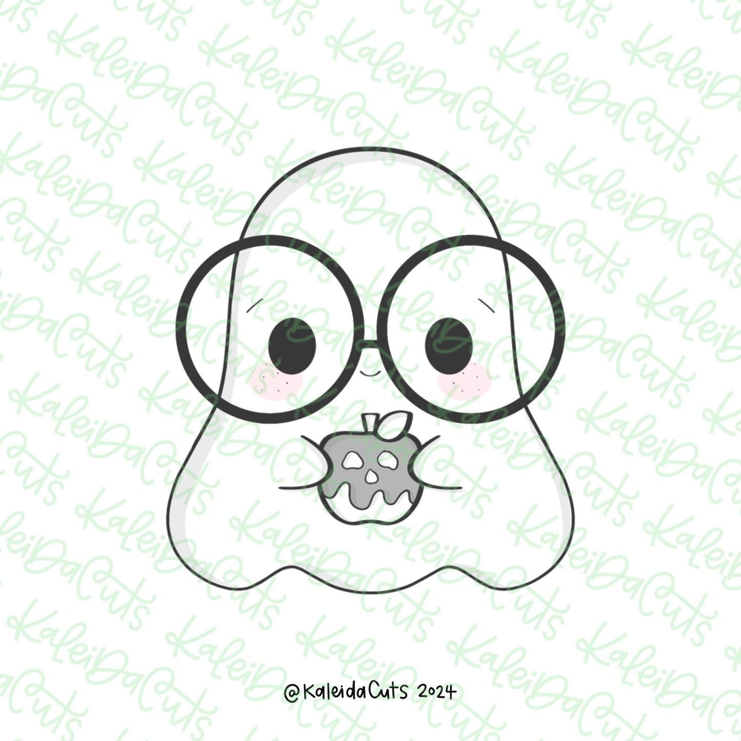 Thankful Nerdy Ghost Cookie Cutter