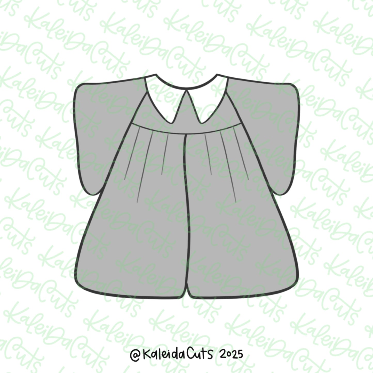 Chunky Grad Gown Cookie Cutter