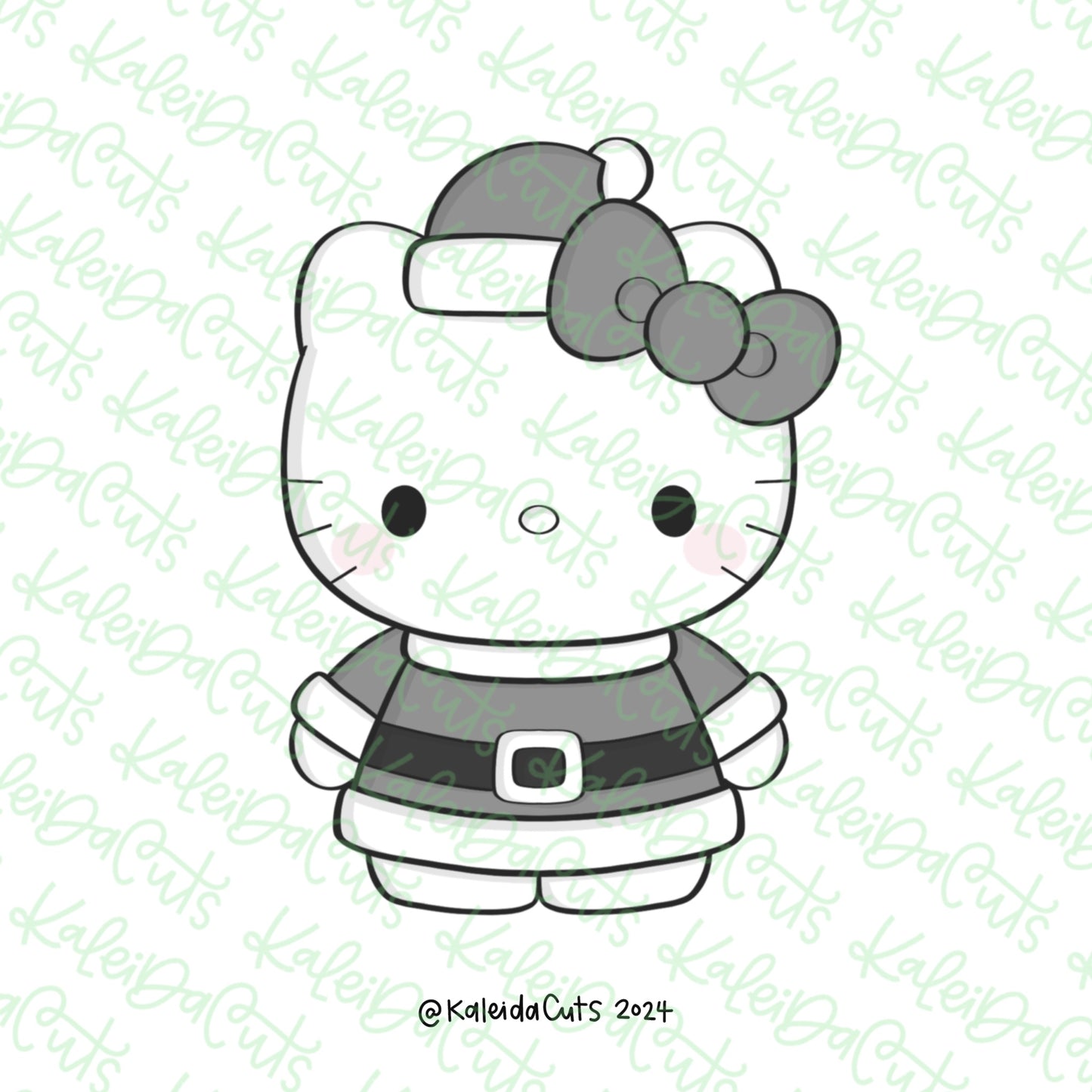 Holiday Kitty Santa Cookie Cutter