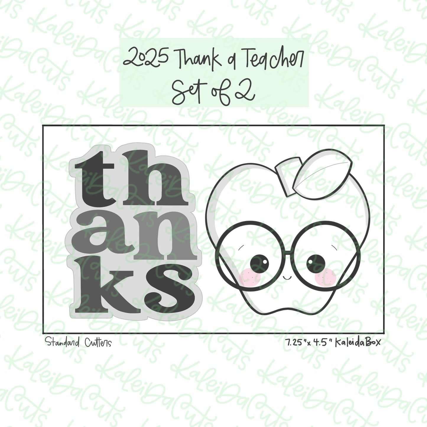 2025 Thank a Teacher Cookie Cutter Set of 2