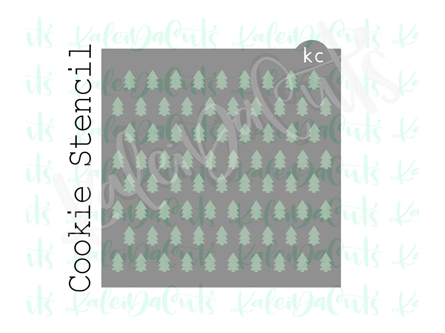 Christmas Trees Pattern Stencil
