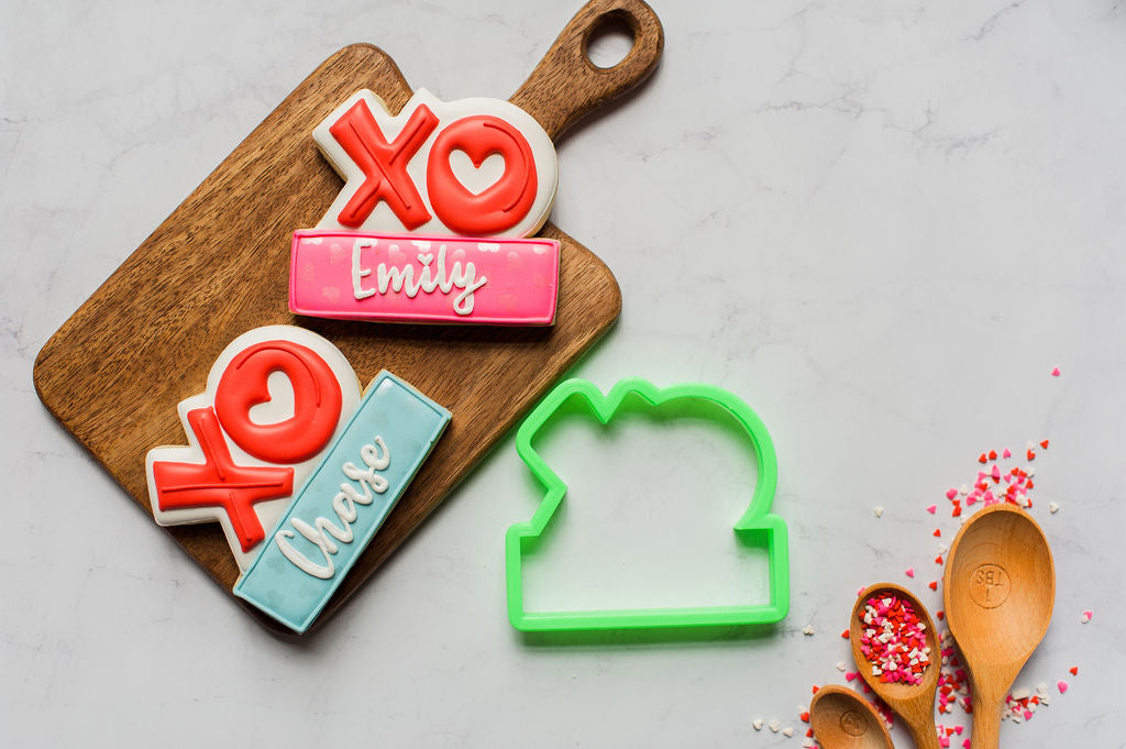 XO Plaque Cookie Cutter - Cadie's Cookies Kaleidalab