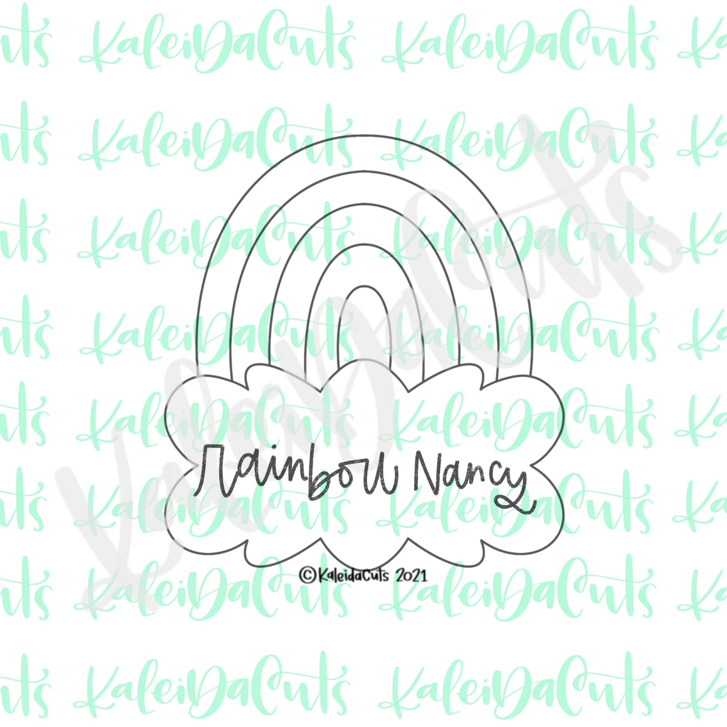 Rainbow Nancy Plaque Cookie Cutter