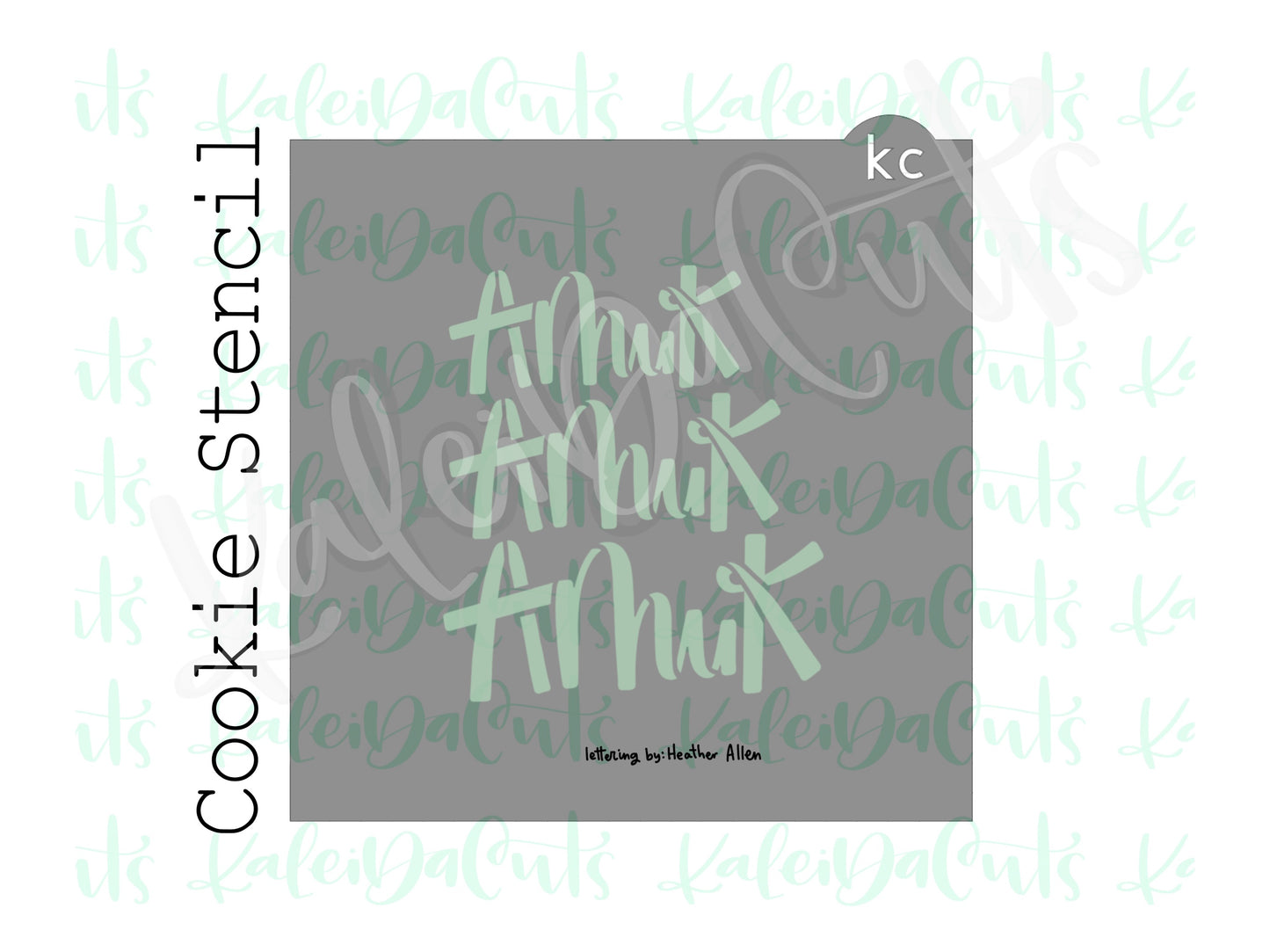 4" Amuk, Amuk, Amuk Stencil