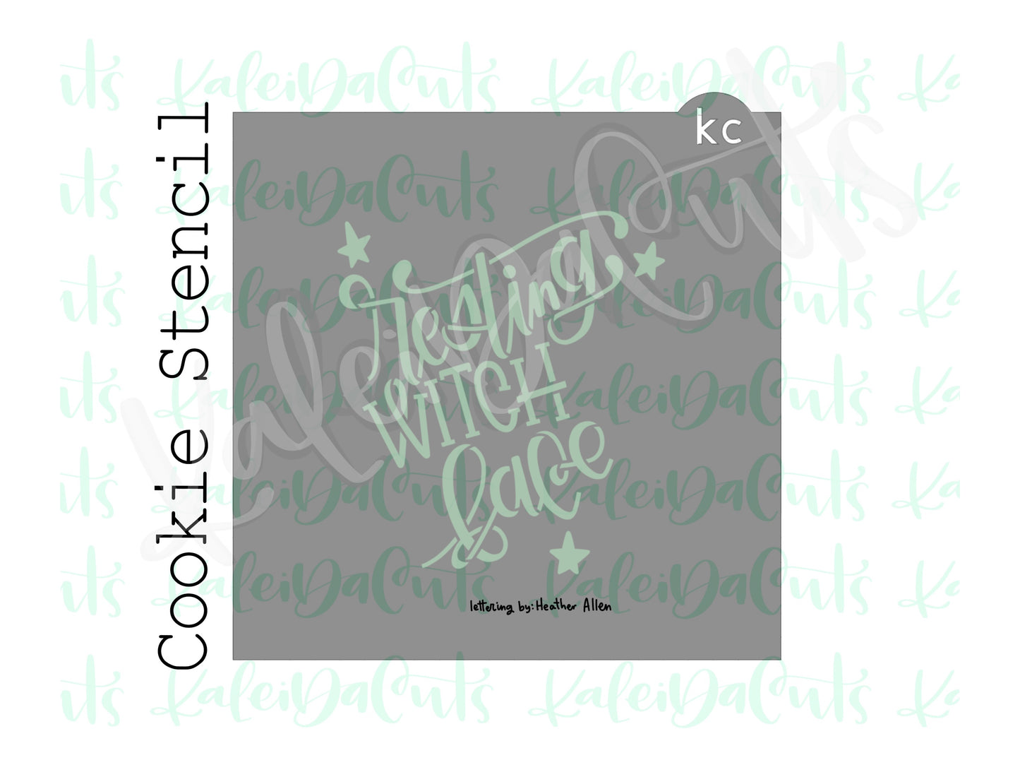 4" Resting Witch Face Stencil