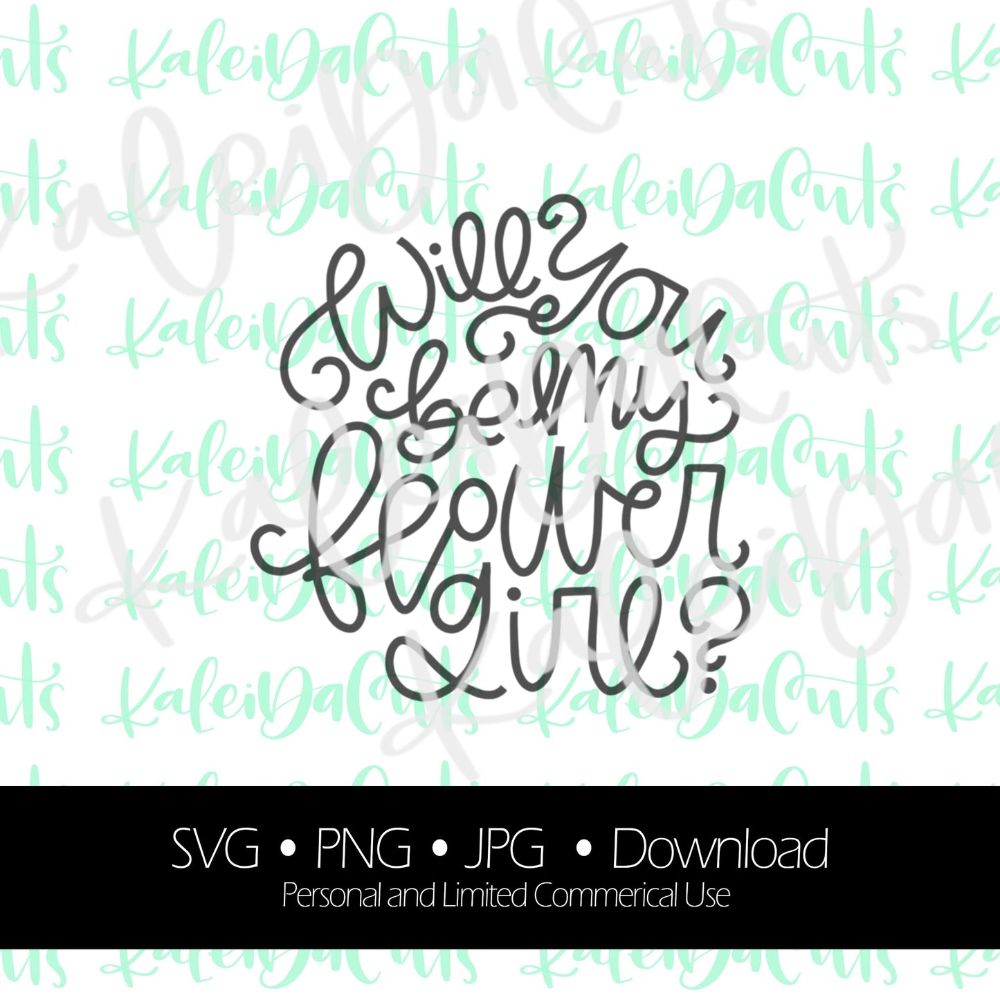 Will You Be My Flower Girl Digital Download.