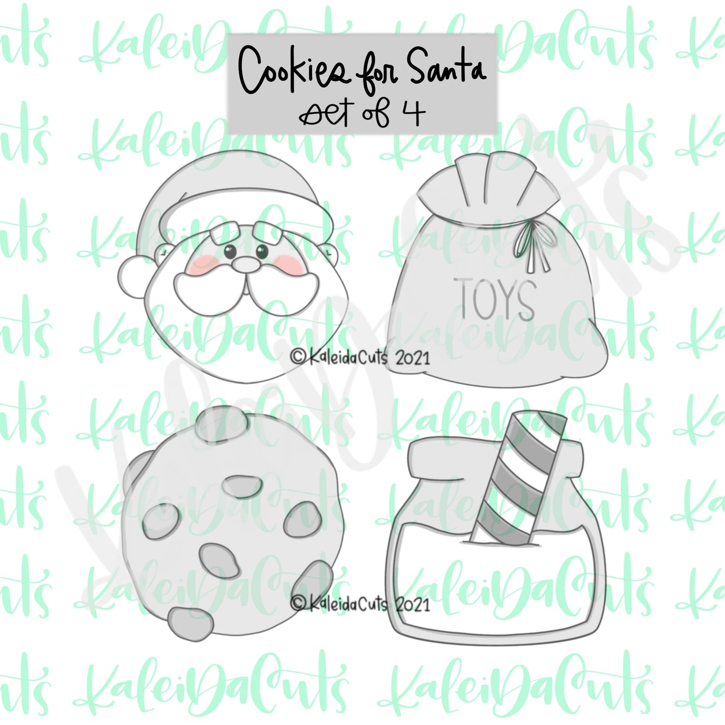 Cookies for Santa Set of 4 Mini Cookie Cutters