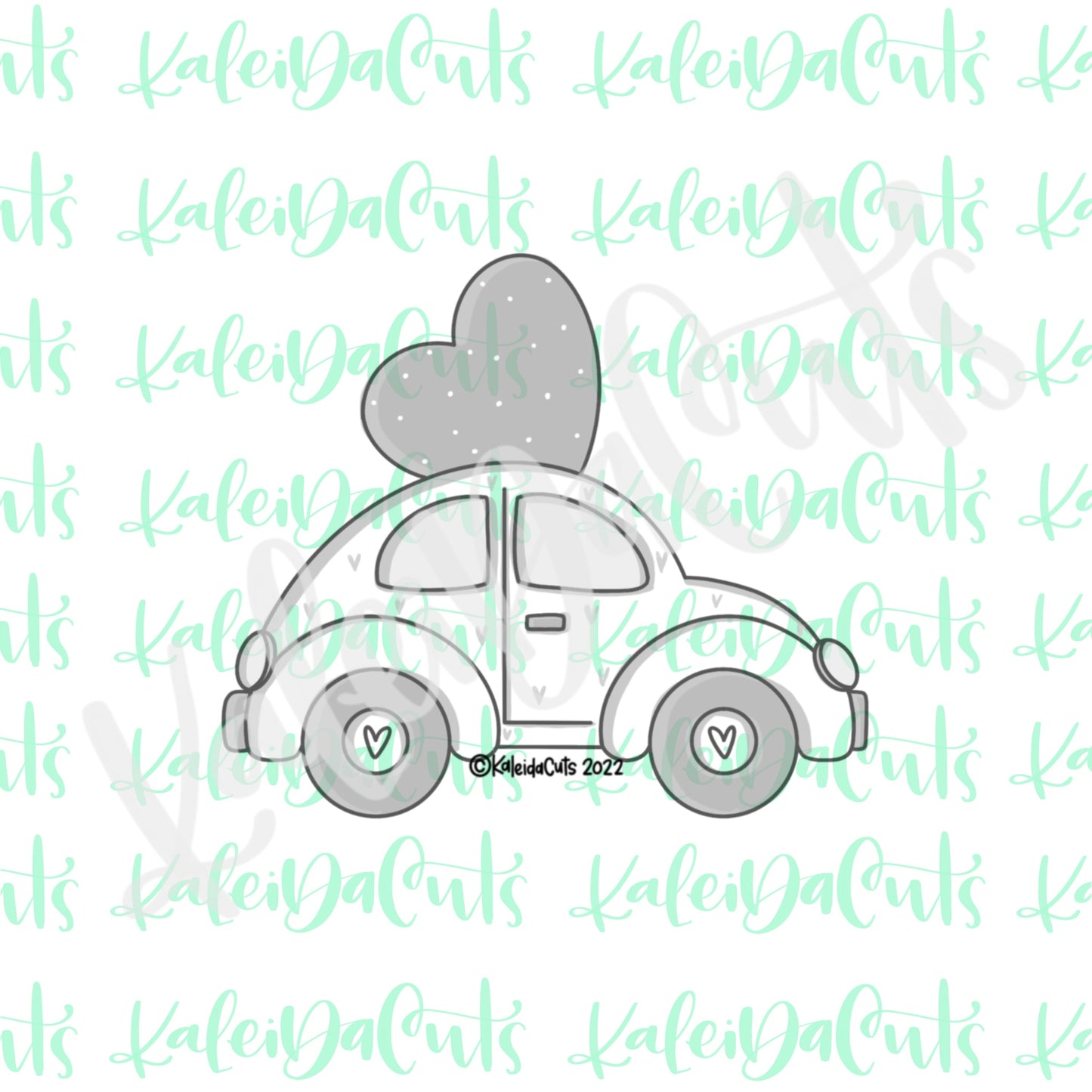 Love Bug Car Heart Cookie Cutter
