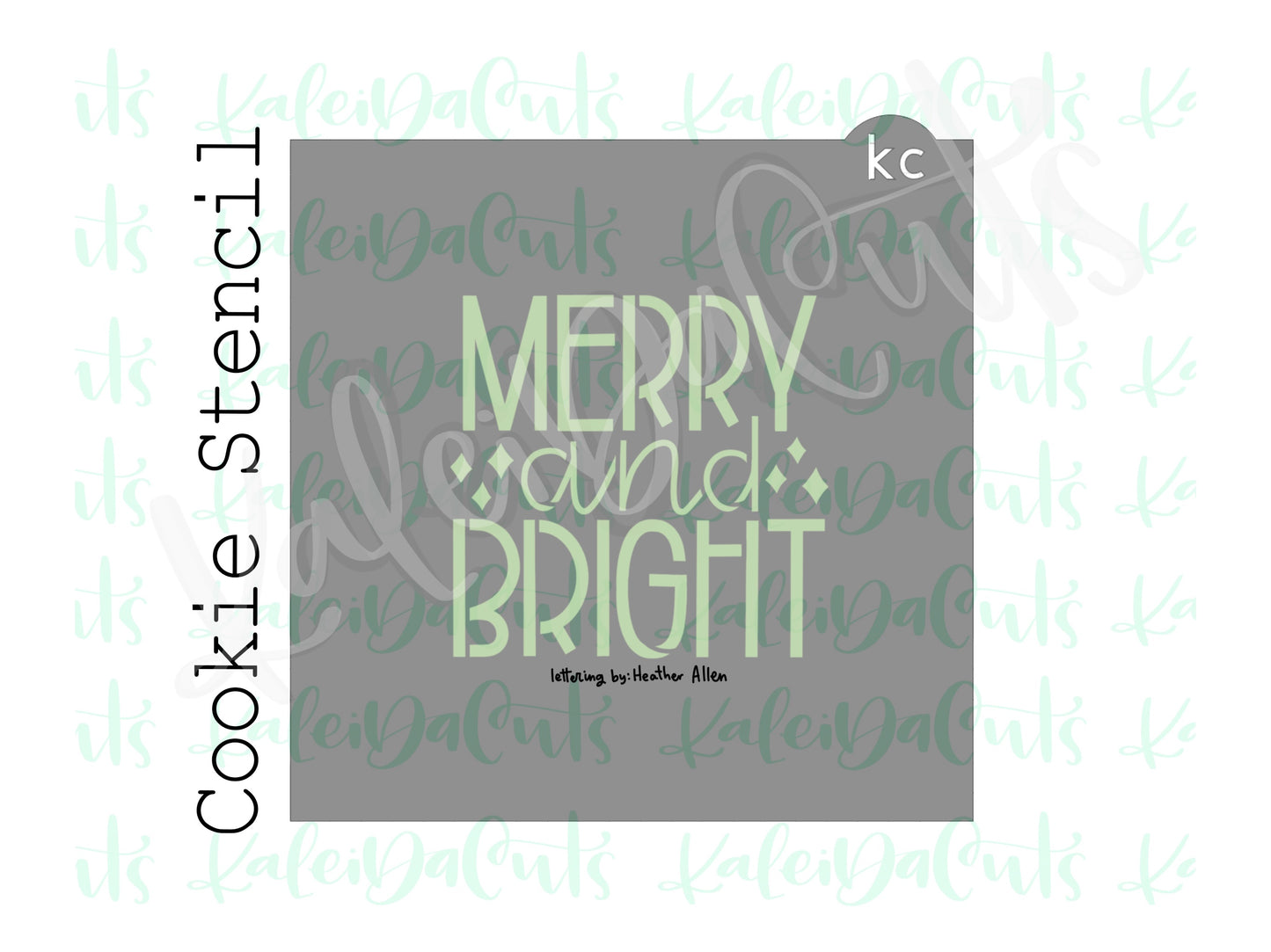 Merry and Bright Stencil