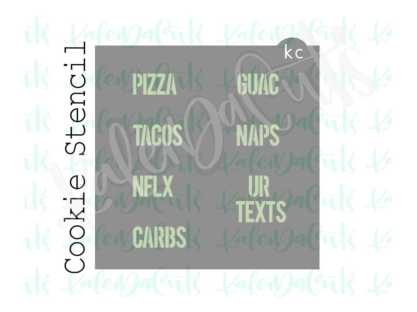 Trendy Conversation Hearts Stencil