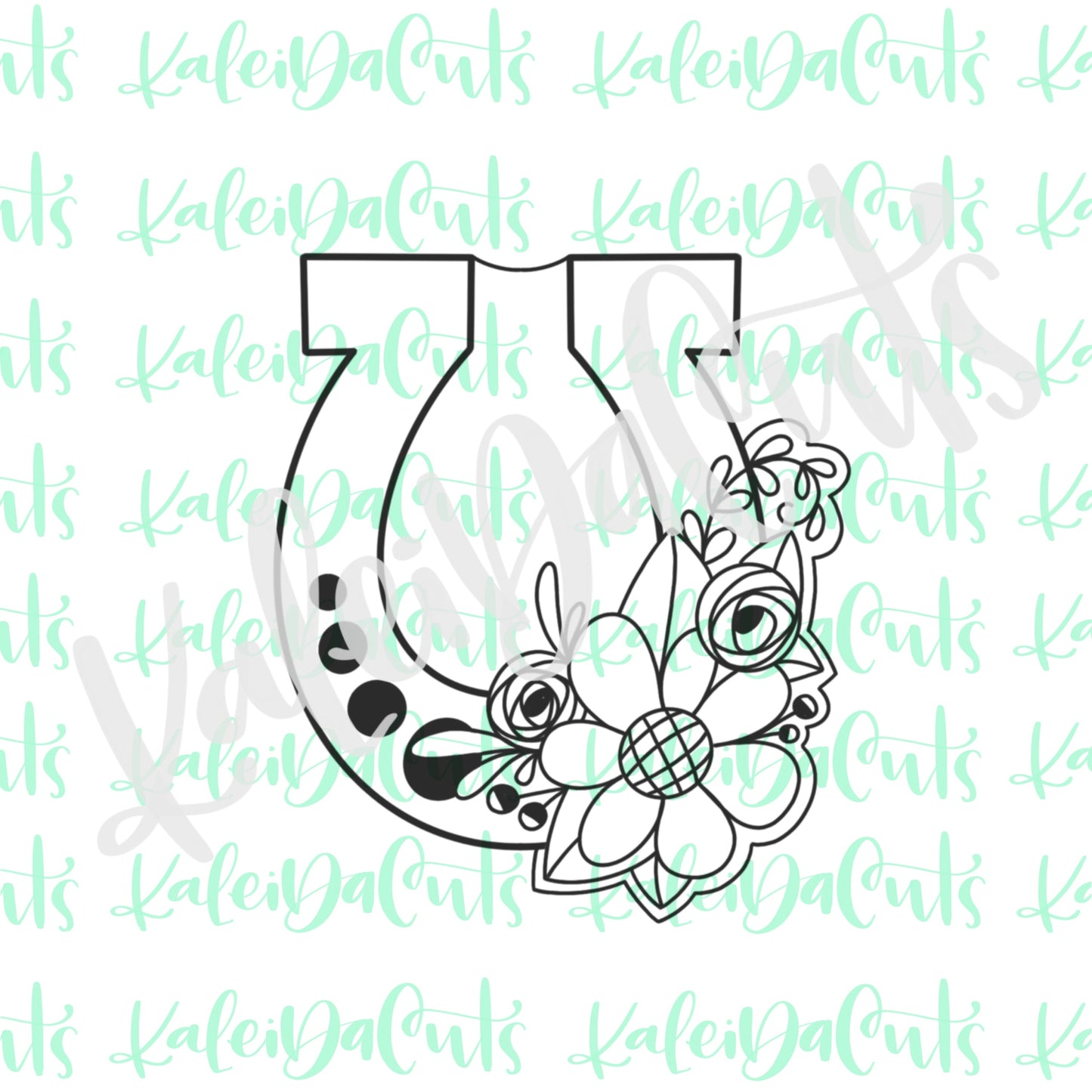 Floral Horseshoe Cookie Cutter