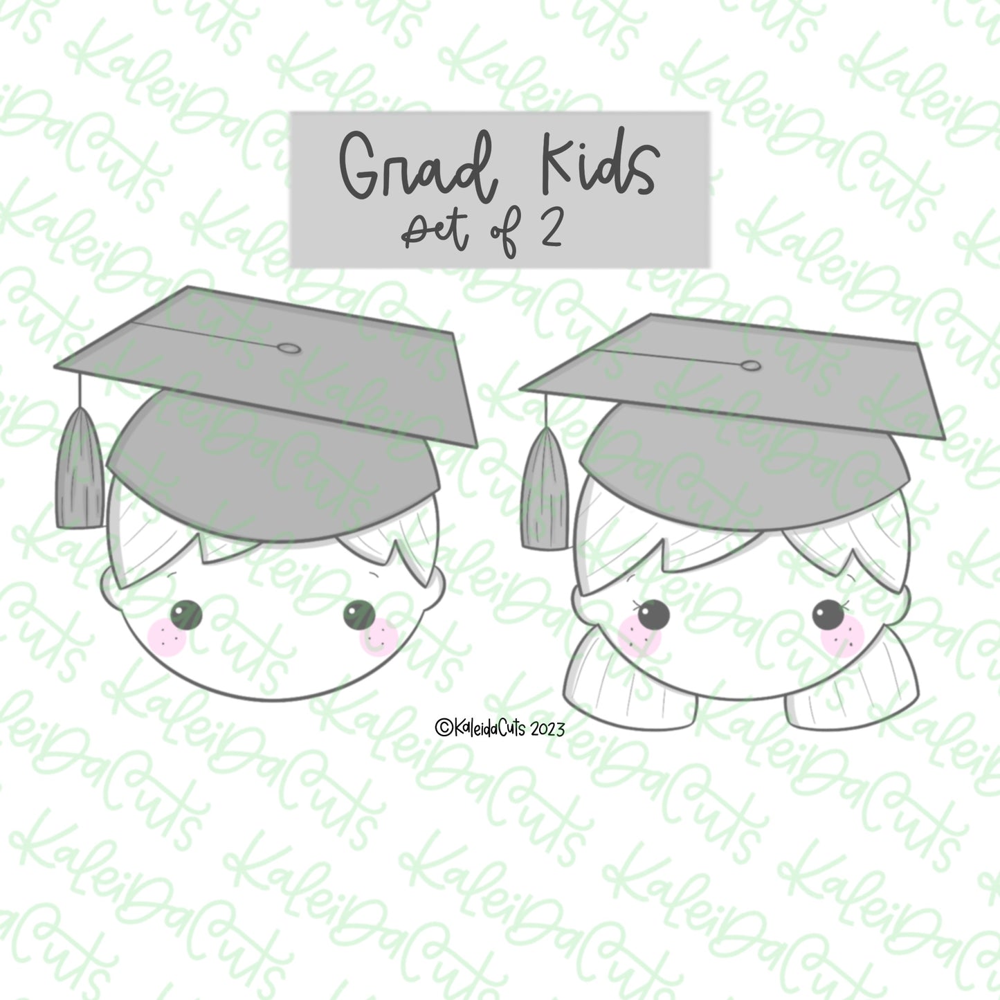 Grad Kids Cookie Cutter Set of 2