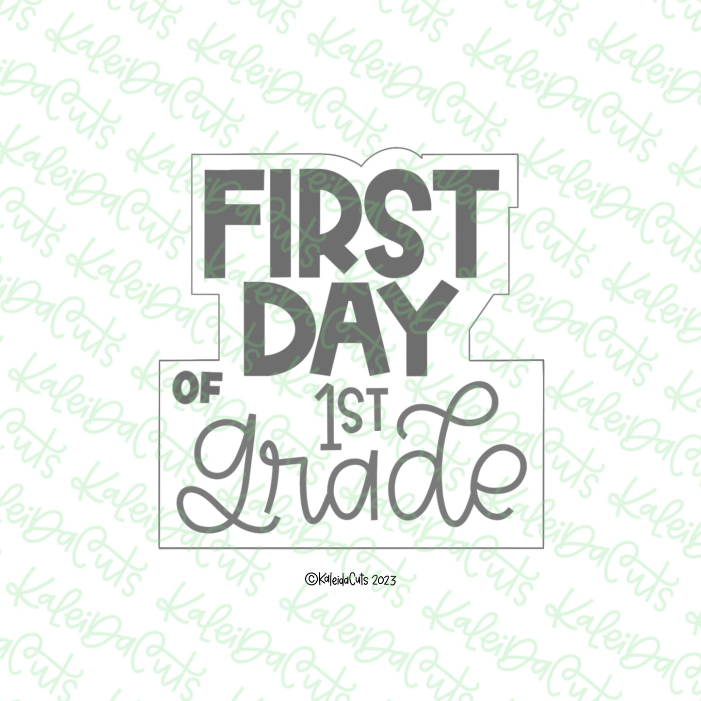 First Day of Plaque Cookie Cutter