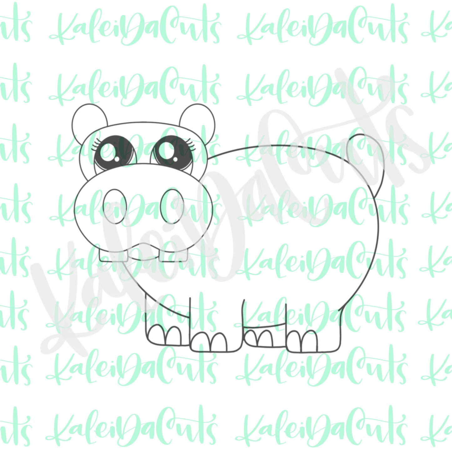 Hippo 2 Cookie Cutter